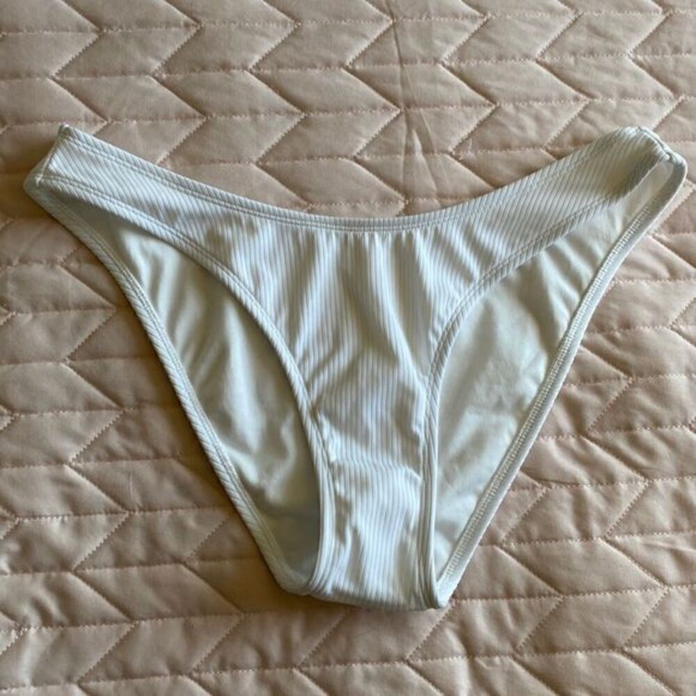 White bikini bottom